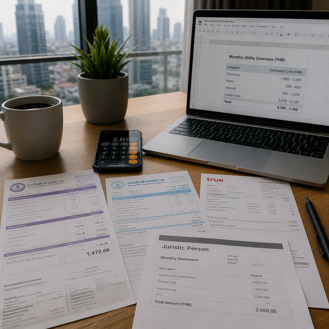Bangkok Utility Bills Explained: Electricity, Water, Internet, and Condo Fees for Expats