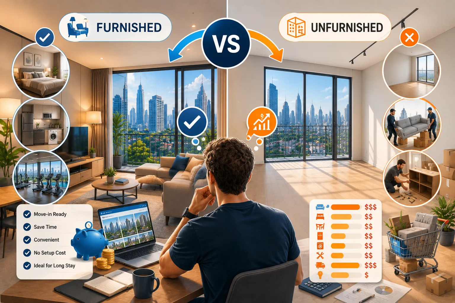 Furnished vs Unfurnished Condo in Bangkok: True Cost Breakdown for Expats